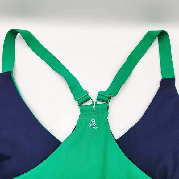 Love & Sports Green & Blue Reversible Molded Cups Sports Bra Women's Size L/XL - Picture 6 of 7